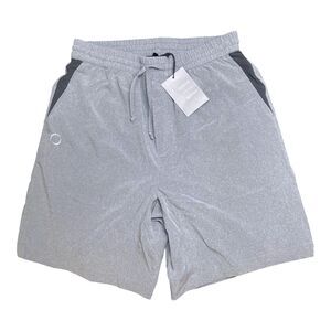NWT OHMME Warrior II Mens Gray Yoga Shorts Antibacterial Compression Liner XXL